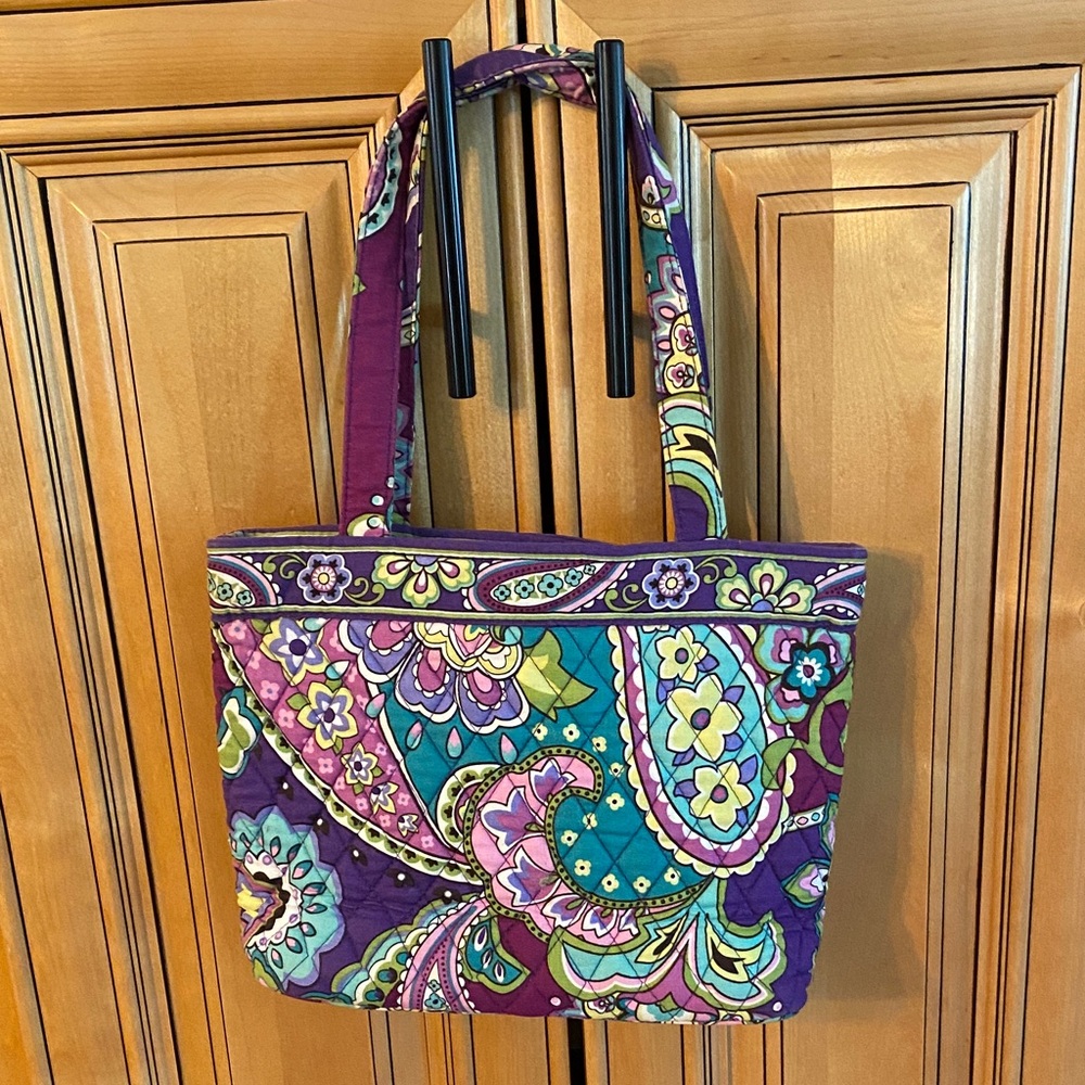 Vera Bradley Purple and Teal Floral Shoulder Bag